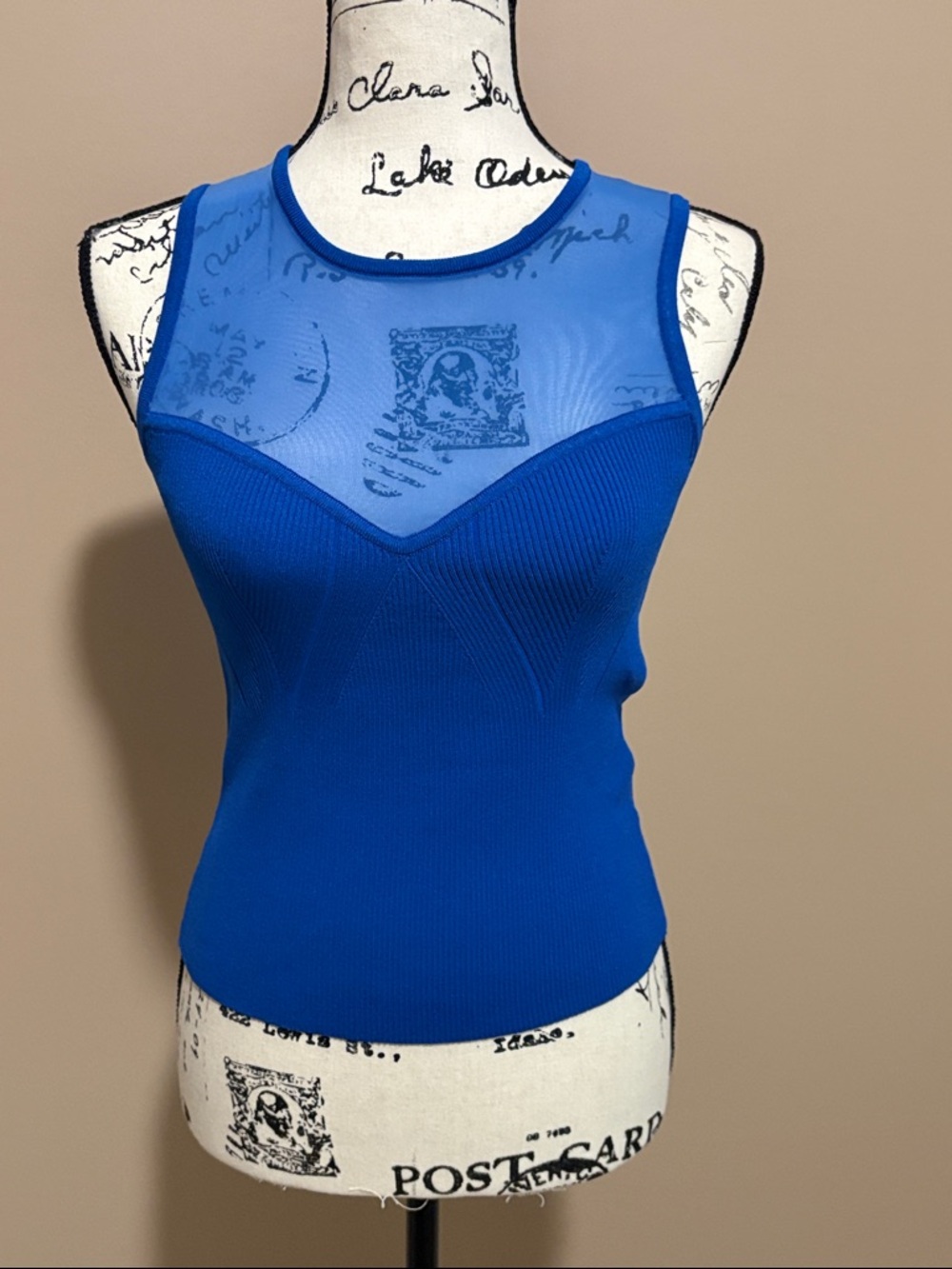 Express Mesh-Detail Knit Tank